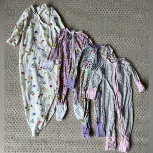 Infant Gown and 2-way Zipper Pajama Bundle 0-3 Month